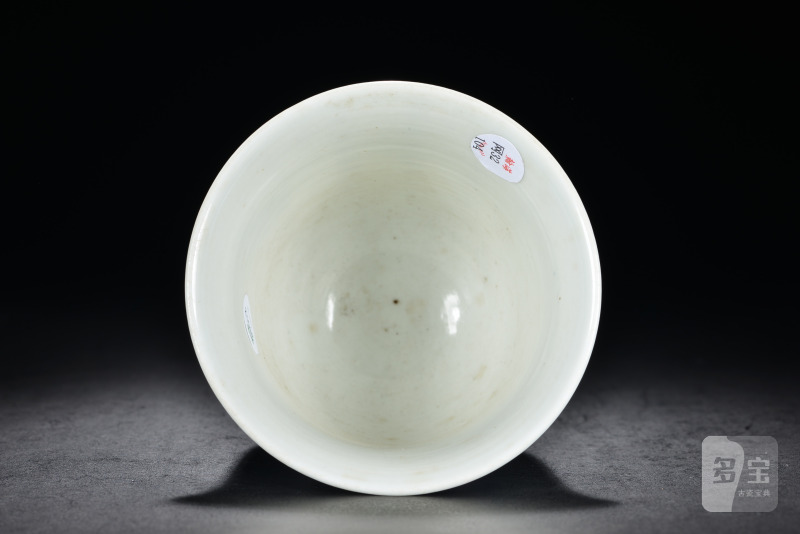 清 青花人物故事诗文杯 - 图5